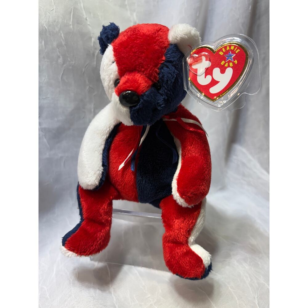 Ty Beanie Baby Patriot Bear Mint w/ Mint Tags 4th of July RETIRED